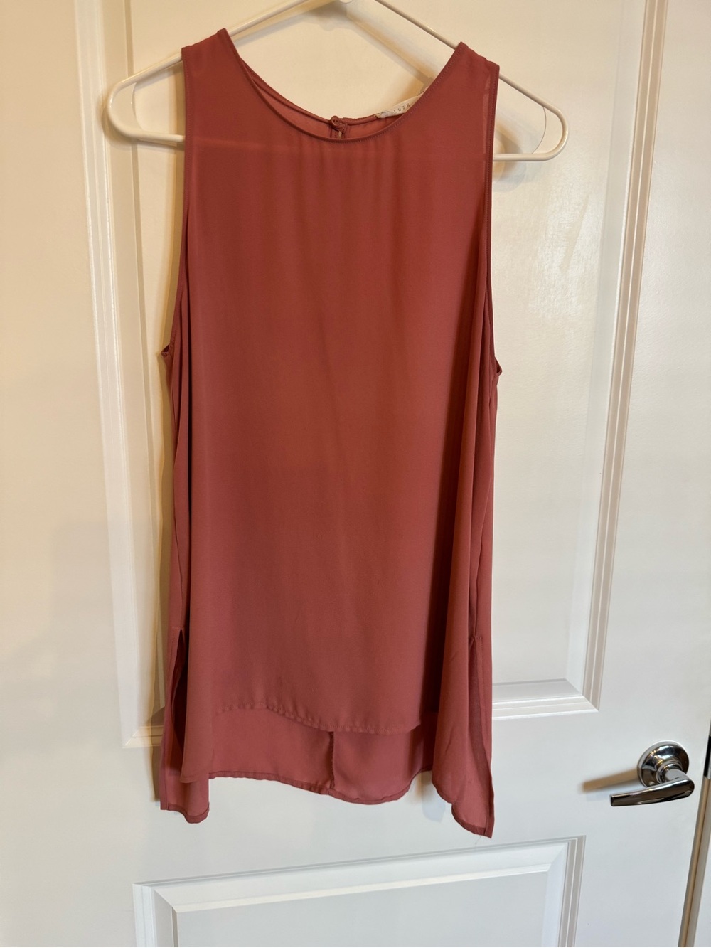 $12 or Bundle 3/$30 - Lush Dusty Rose Sleeveless Chiffon Swing Camisole